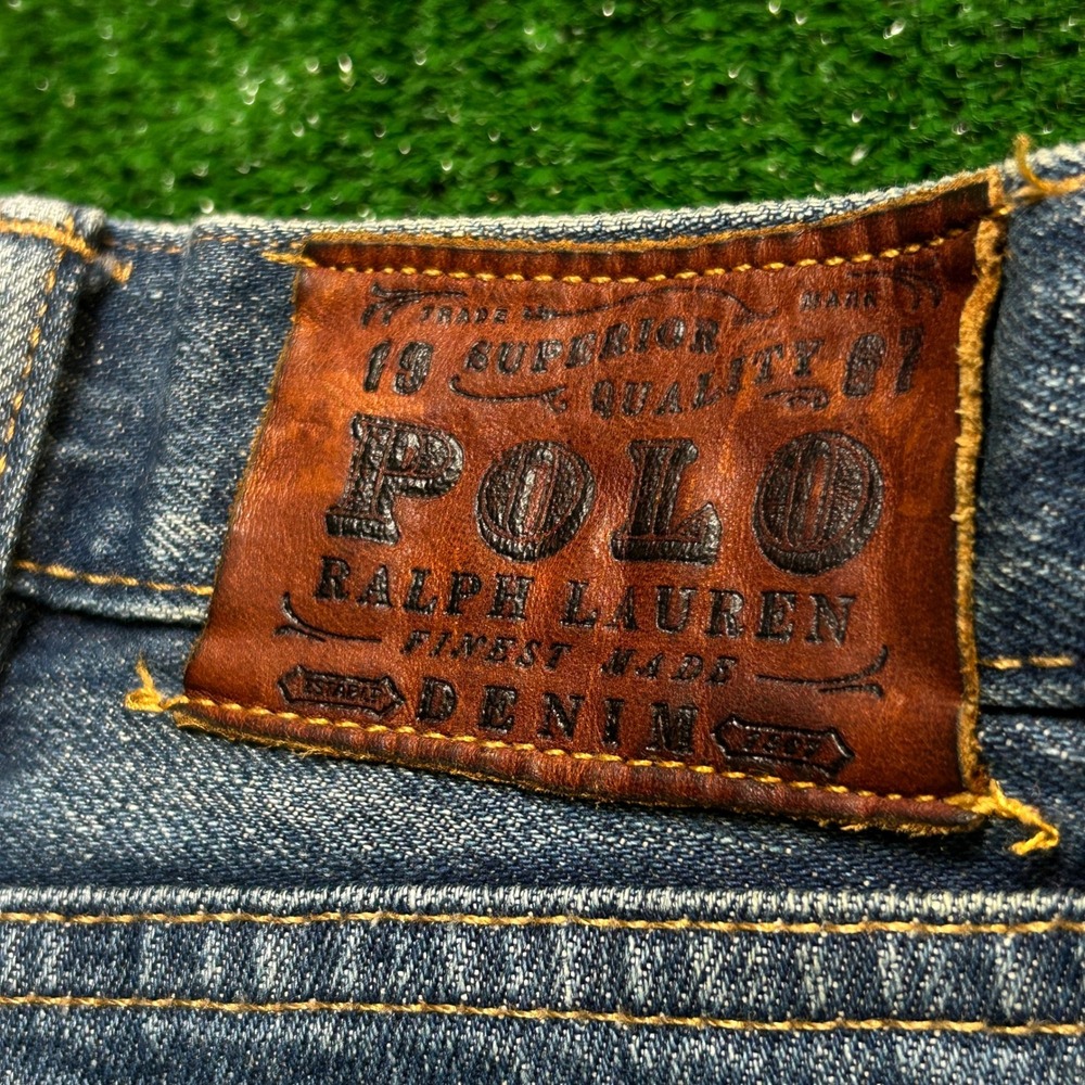 Classic Fit 867 Polo Ralph Lauren Faded Denim Jeans Blue 38x32 - Picture 4 of 11